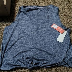 Tie front v-neck tank